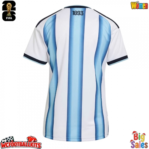 Argentina Replica Home Stadium Shirt for Women World Cup 2026 Short Sleeve